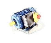 1.5 HP Asynchronous One Phase Induction Motor With Protector For Bore well Compressor