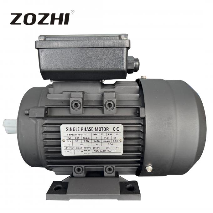 50Hz 0.55KW 0.75HP 1440rpm Tek Fazlı Kondensat&ouml;r-Başlatma &Ccedil;alışma Asinkron İnd&uuml;ksiyon Motoru 220V/230V AC Voltaj 60Hz Frekans Belirlenmiş G&uuml;&ccedil; 2