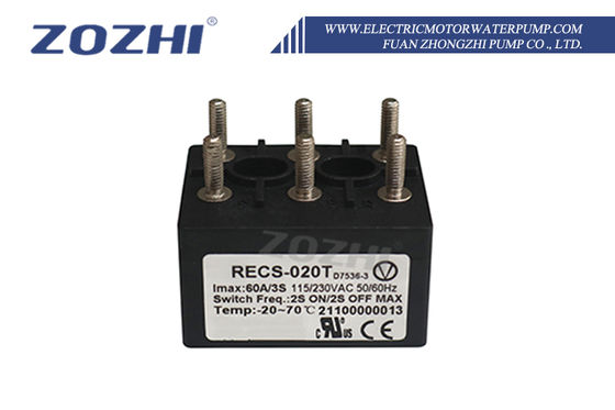 RECS-020T 0-70°C sıcaklık aralığı 2S ON/2S OFF MAX frekansı ve 1 milyon döngü ömrü ile Elektronik Merkezi Değiştirici